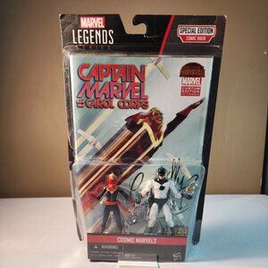 MARVEL LEGENDS Special Edition Comic Book-Captain Marvel and Carol Corps